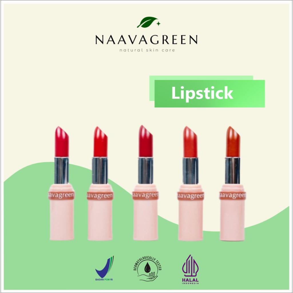 Lipstick Naavagreen 02 Rainfall - Lipstik Merah