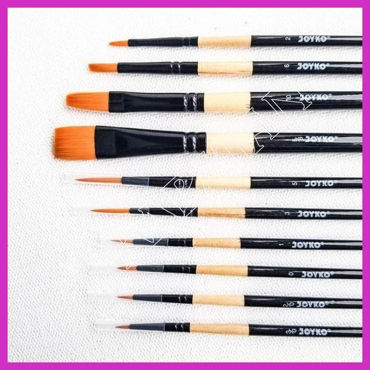 

( SEKOLAH / LUKIS ) COD KUAS JOYKO BR-9 / JOYKO ROUND BRUSH / KUAS LUKIS JOYKO SET 10 (SENI / MENGGAMBAR / ART / KERAJINAN ) SIAP KIRIM