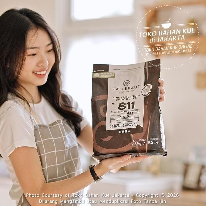 

Callebaut 811 Nv Repack 500Gr Dark Chocolate 54,5% Couverture Coklat Baking Cokelat
