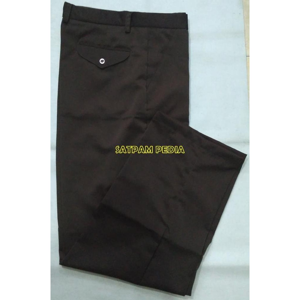 SERAGAM SAFARI SATPAM COKLAT KANCING DALAM - SAFARI SATPAM