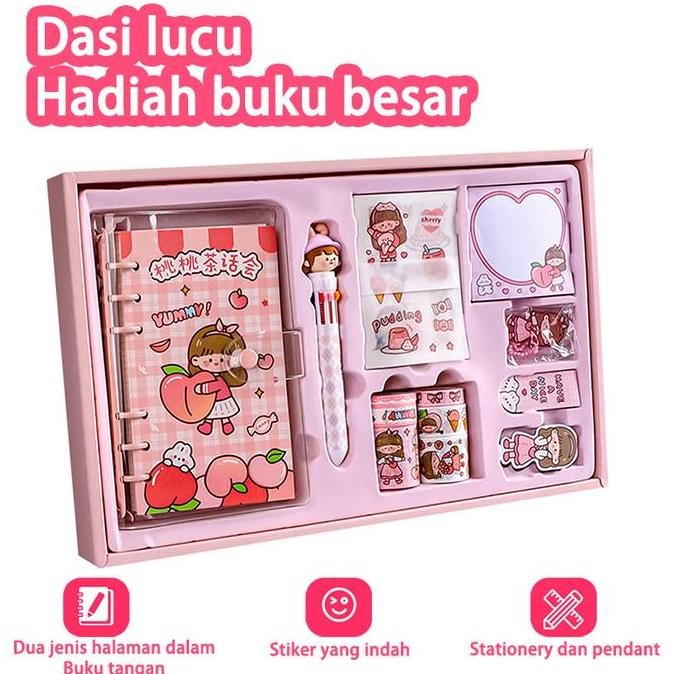 

Stiker Lucu Cute Diary Book 5 In 1 Set Box Tema Kartun Stiker Label
