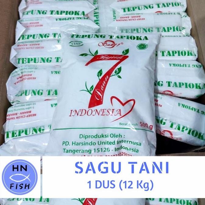 

Sagu Tani Tjap 7 Daun 1 Dus / 12 Kg / 24 Pack @500Gr / Tepung Tapioka