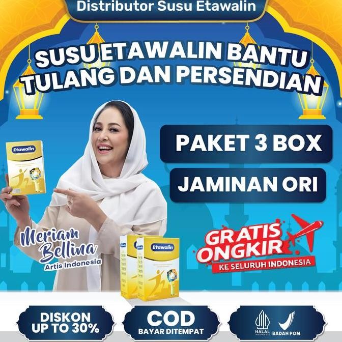 

Etawalin Paket 3 Box Susu Bubuk Kambing Etawa Asli Original Sudah Bpom, Halal Mui, Bisa Cod