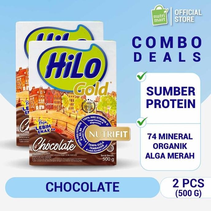 

Twin Pack: Hilo Gold Chocolate 500Gr - Susu Tinggi Kalsium