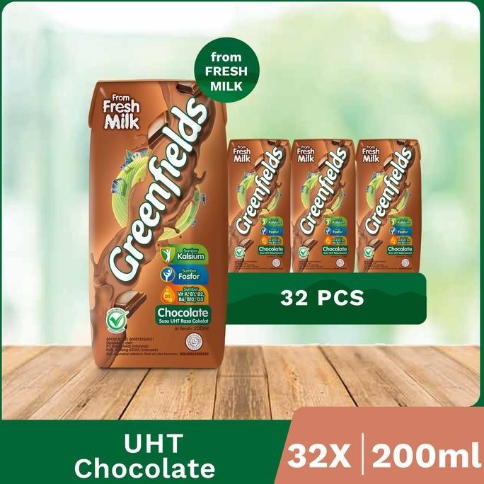 

[Lebih Hemat] Susu Greenfields Uht Chocolate 200Ml X 1 Karton