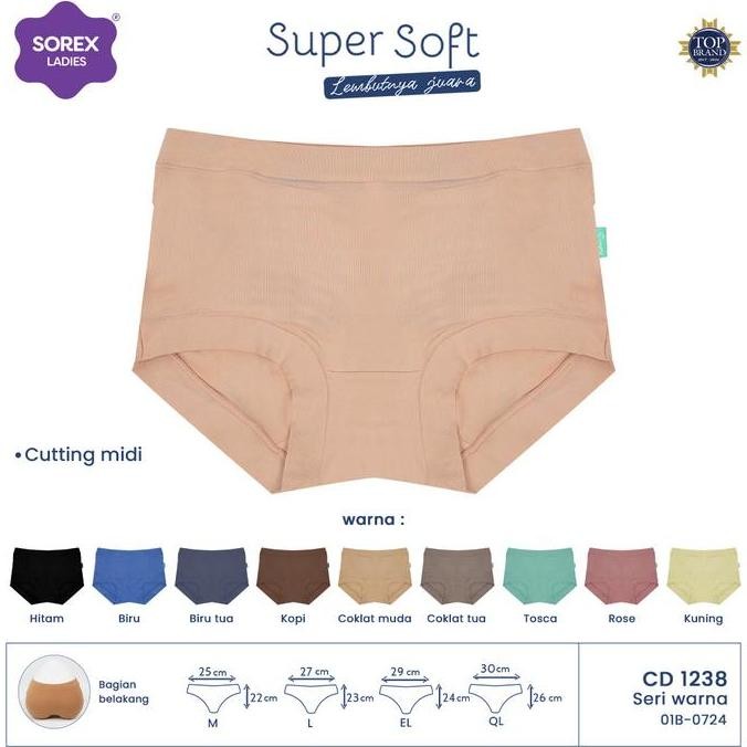 1 Lusin Celana Dalam Wanita Sorex 1238 Grosir Size M. L. Xl & Xxl