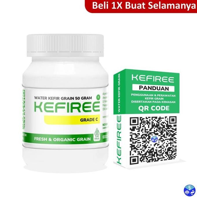 

Bibit Water Kefir Hidup/Water Kefir Grain (Fresh) - Kefiree (5O Gr)
