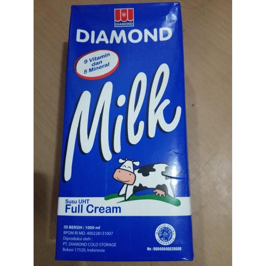 

Susu Diamond Milk Uht Full Cream 1Liter Kartonan