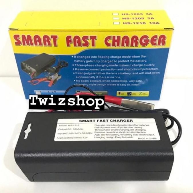 Charger Aki 12V 10A SMART / Charger Aki 12 Volt 10 Ampere SMART Fast