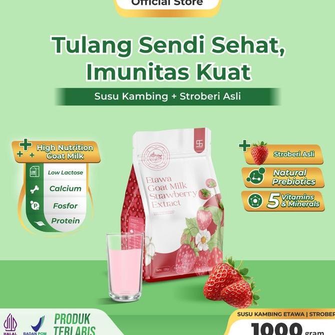 

Susu Kambing Etawa Bubuk Rasa Varian Strawberry Stoberi Syams 1000 Gr