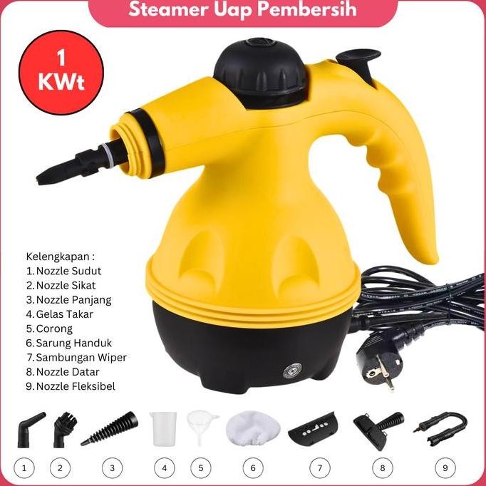 Mesin Steamer Uap Pembersih Mobil Rumah Steamer Cleaner Uap Portable Multifungsi Mesin Steam Cleaner