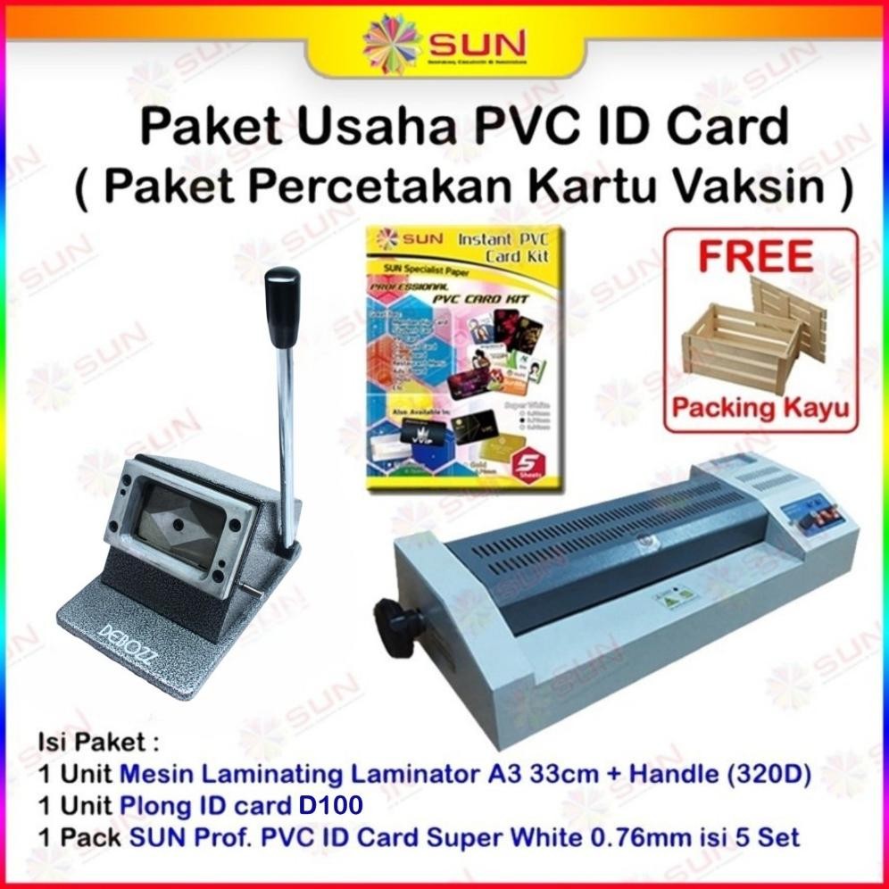 Best Seller TGC-1924 GTU-712 df-7 Paket Usaha Cetak  PVC ID Card Trdiri dari Mesin Laminating, Alat 