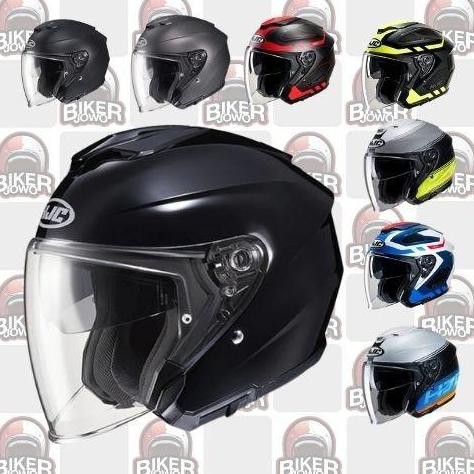 HJC i30 Half face Helmet Matt Black - White - Black - N Grey