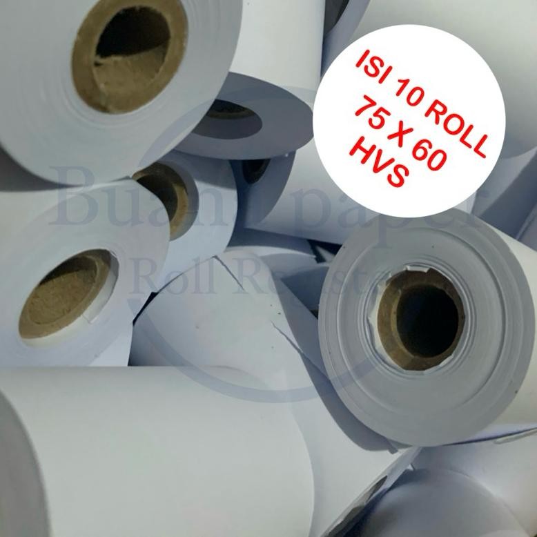 

JH8 Isi 10 Roll Kertas HVS 1 Ply 75x60 Epson TMU220 Dotmatrix dan lain-lain