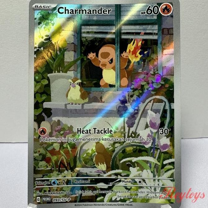 Pokemon ID PROMO Scaret Violet - 093 Charmander Rare Original