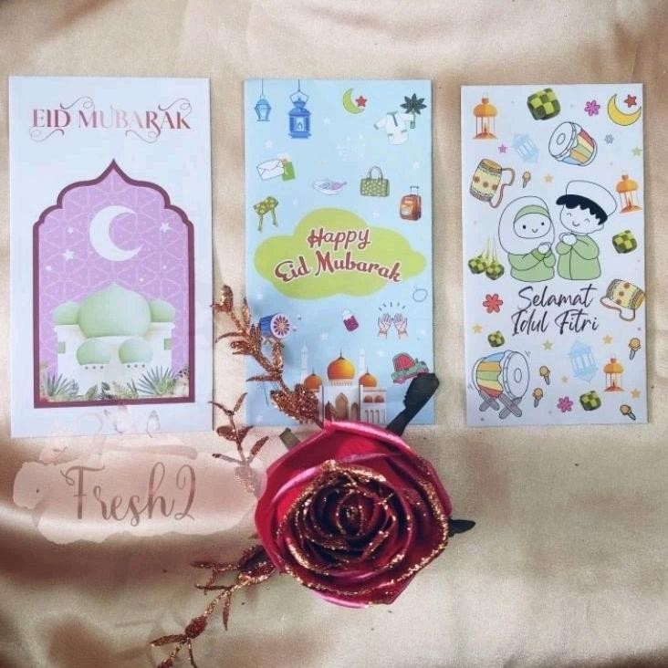 

JH8 50 PCS AMPLOP LEBARAN PANJANG IMPORT / ANGPAO LEBARAN