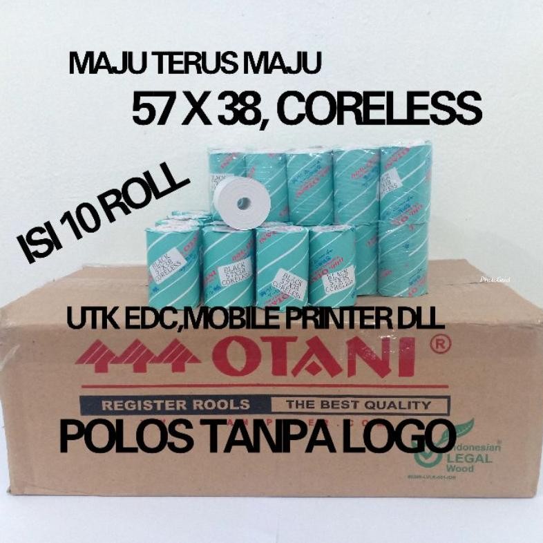 

JH8 Kertas Thermal EDC & Mobile Printer,57x38 CORELESS,1Pack isi 10Roll, Merk Otani