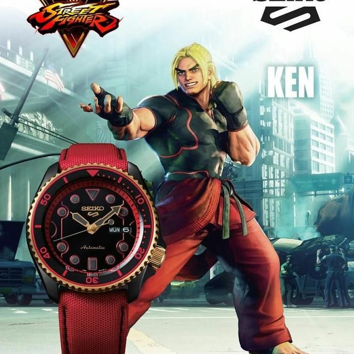 new  Seiko 5 Sports SRPF20K1 / SRPF20 X Street Fighter KEN Original