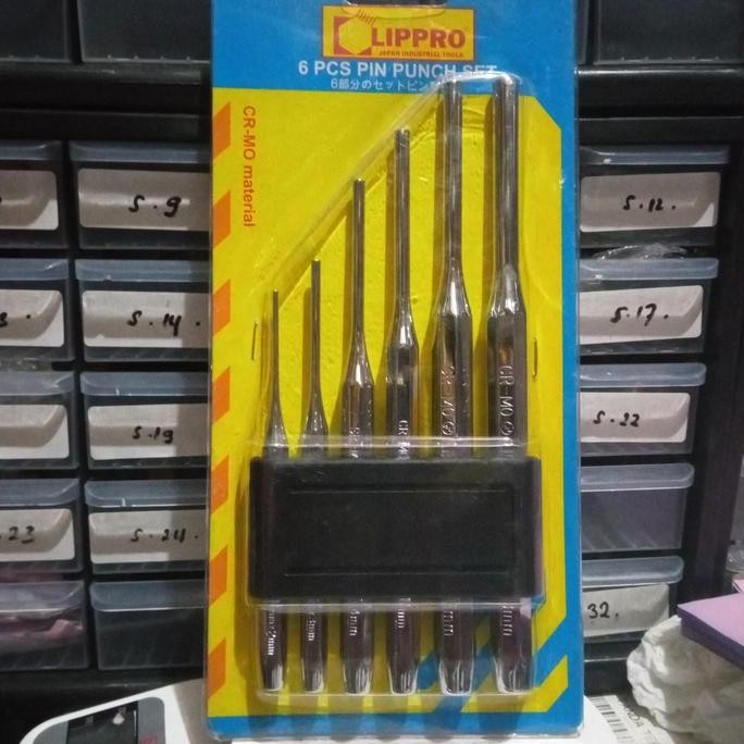 

ready !!! Lippro pin punch set penitik set center 6 pcs