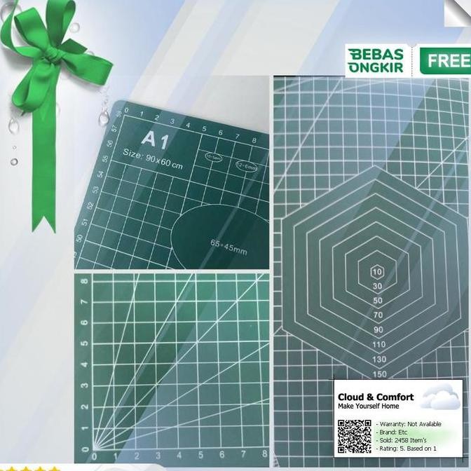 

ready !!! Clouds.id - Working Pad Cutting Mat Alas Potong Papan Kerja A1 90 x 60