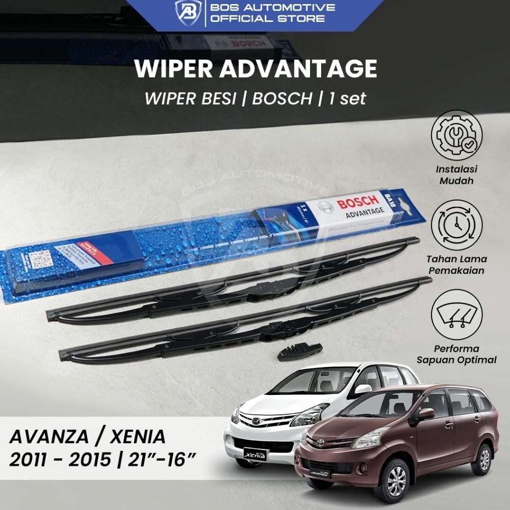 Wiper Blade Bosch Advantage / Besi / Kipas Kaca Depan Mobil ALL NEW AVANZA (2012 - 2014)/ XENIA / Fr