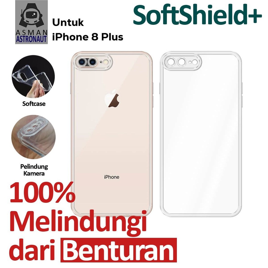 Case Clear Airbag iPhone 8 Plus Softcase Silikon Transparan