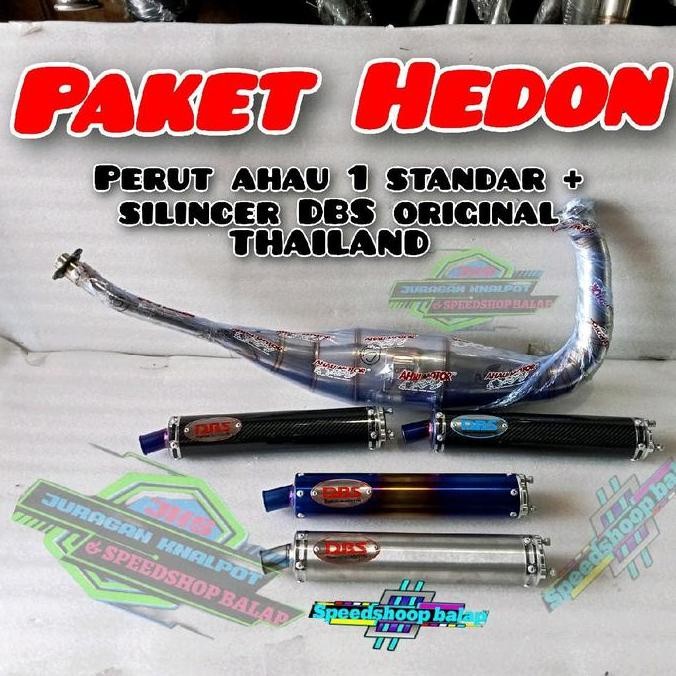 Paket Kenalpot Ahau 1 Standar + Knalpot DBS Original Thailand untuk Motor Kawasaki Ninja 2 Tak ninja