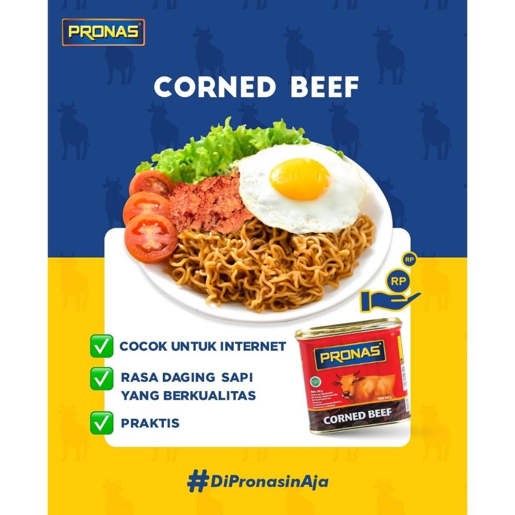 

FUZ-611 TC21 Pronas Kornet Sapi 340 gr (2pcs) Free Kornet Sapi Chili 198 gr (1pcs) Termurah Premium