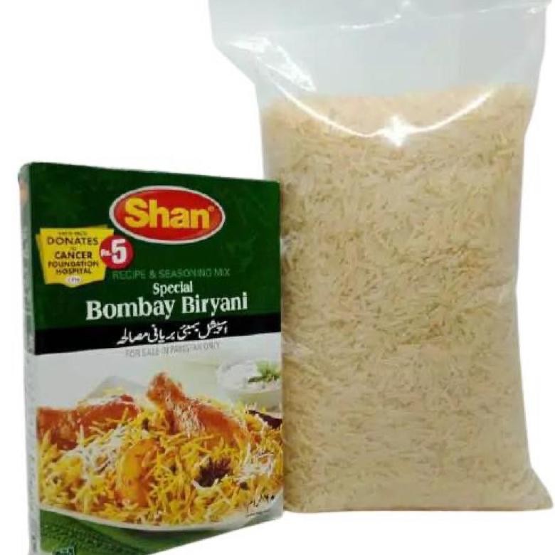 

Paket Beras Basmati 1 Kg & Bumbu Shan Briyani