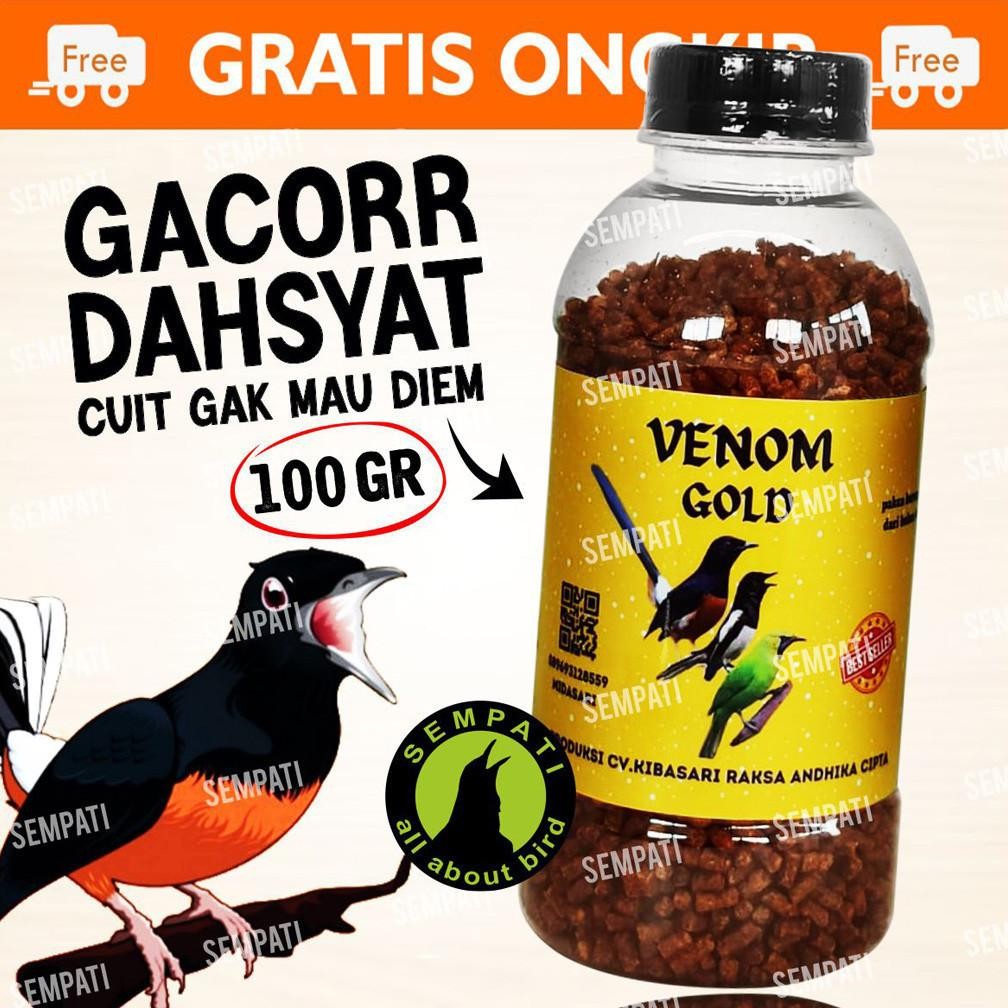 SEMPATI Pakan Venom Gold Voer Pur Burung Murai Cucak Ijo Kacer Anis Vur F1 Kibasari Kuning Pakan Bur