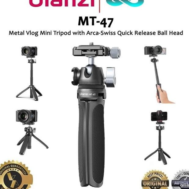Ulanzi Mt47 Metal Vlog Mini Tri With Arca Swiss Ball Head
