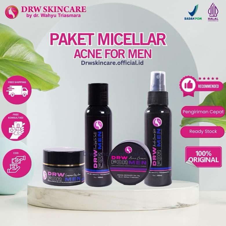 PAKET Acne Brightening ACNE DRW ACNE BRIGHTENING FOR MEN DRW SKINCARE ORIGINAL
