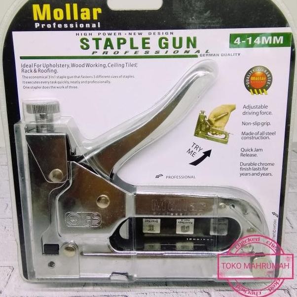 

TGR Staple Gun 3 in 1 Mollar Staples Tembak Stapler Tacker Hekter Heckter