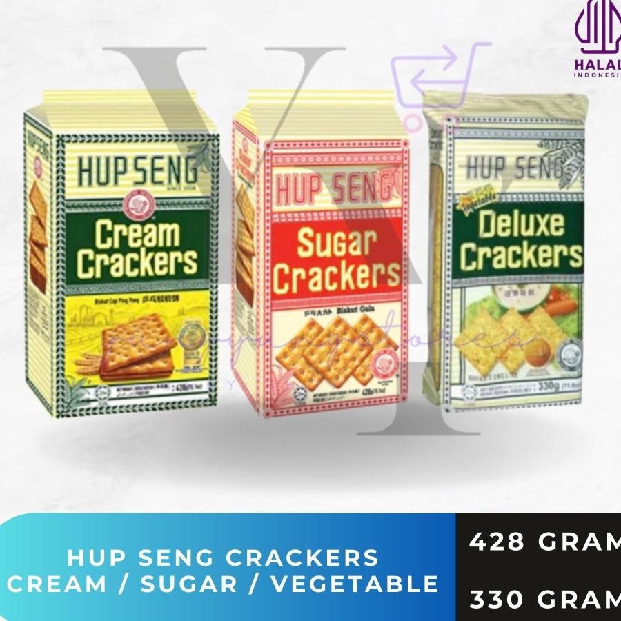 

Hup Seng Cream Sugar Deluxe Vegetable Craers Asin Manis Sayuran 330 428 Gram