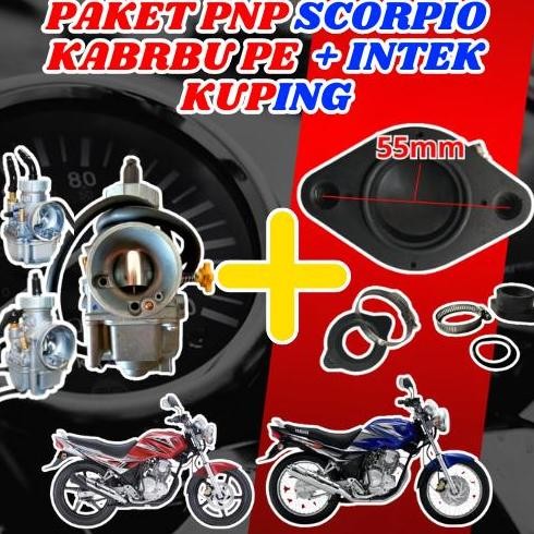 PAKET PNP YAMAHA SCORPIO LANGSUNG PASANG KARBURATOR KARBU KEIHIN PE 24 PE 26 PE 28 CARBURATOR PE24 P