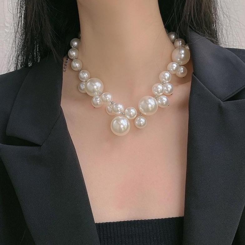 Senada Victory Choker Mutiara Besar Rangkai Kalung Choker Wanita Aksesoris Fashion SK089 MURAH