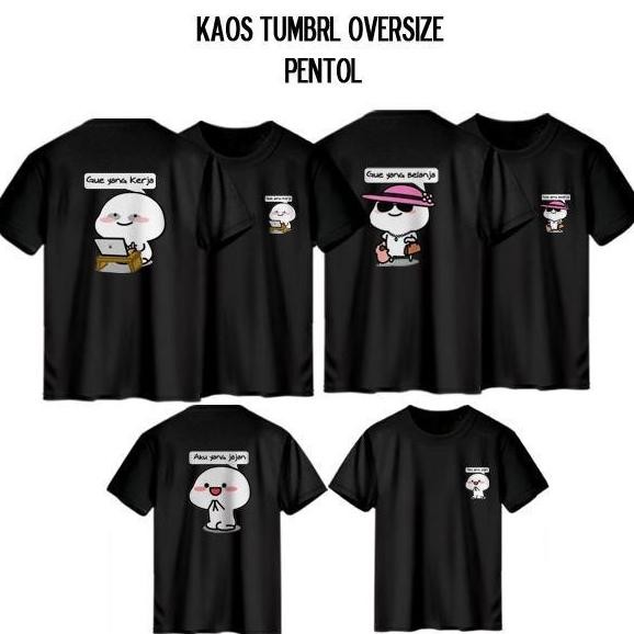 Terbaru Kaos Couple Keluarga Ayah Ibu Anak Motif Pentol Yang Kerja Yang Belanja Yang Jajan Warna Hit