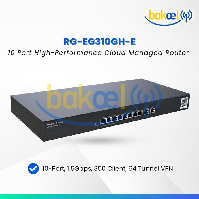 Ruijie Rg-Eg310Gh-E Rg-Eg310Ghe 10-Port High-Performance Cloud Managed Office Router New Stok