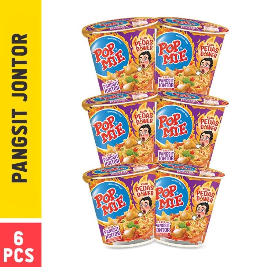 

TERLARIS 6 PCS - Pop Mie Pedas Dower Pangsit Jontor 75 Gr Siap kirim