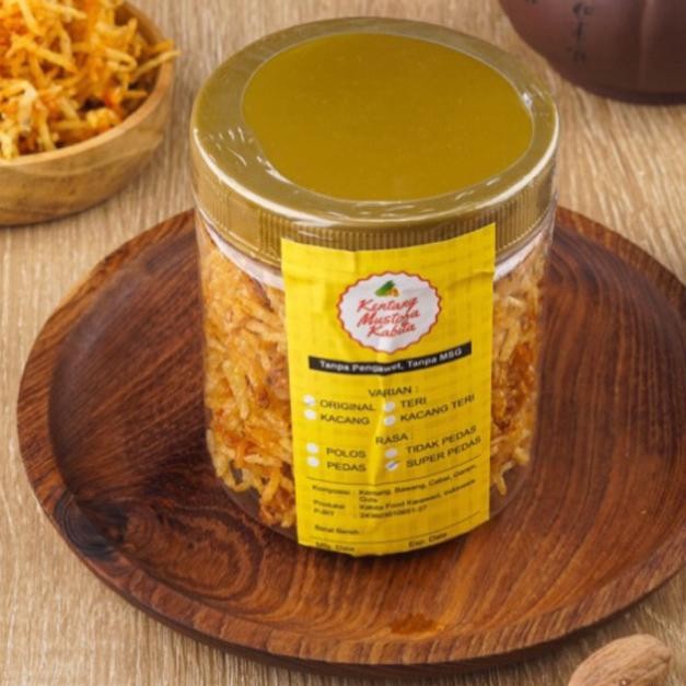 

Kering Kentang Mustofa Kabita (Toples 600Ml 200Gram) Bekal Traveling Cemilan Renyah Halal Tanpa Msg