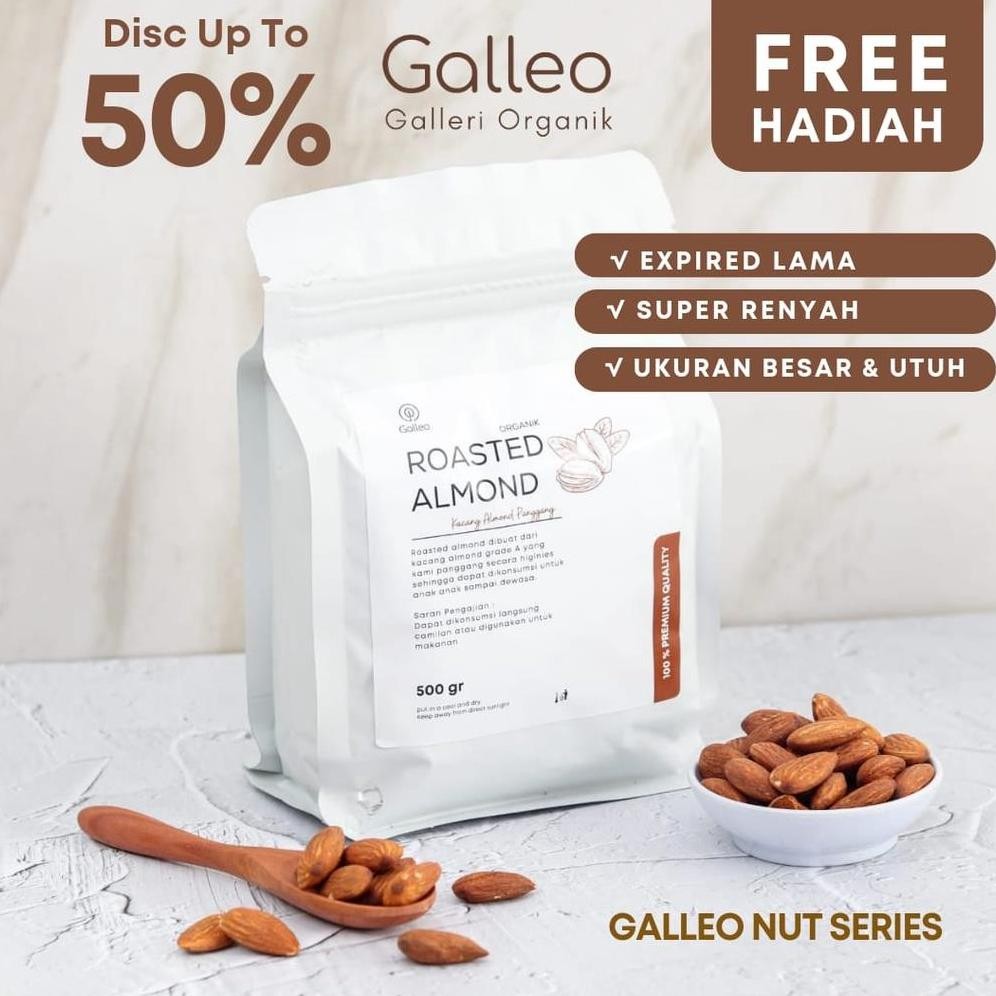 

Coastal Kacang Almond Panggang 500 Gr / Roasted Almond Galleo Galleri Organik Lea