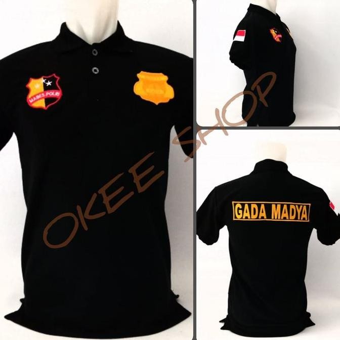 Sale Baju Kaos Pendek Polo Hitam Gada Madya