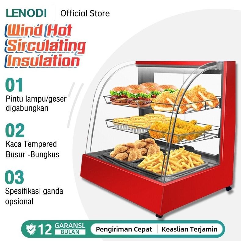 LENDOI Rak Isolasi Dan Penyimpanan Segar Multifungsi Lemari Pemanas Vertikal Suhu Kotan Roti Tart Te