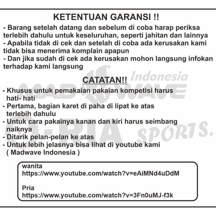 BIG SALE Original Mad Wave Revolution S6 Racing Swimsuit ( Baju kompetisi renang ) PROMO TERBARU BES