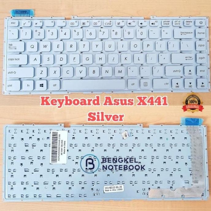 Keyboard Asus X441 X441Ua  X441U X441 X441Uv X441Ubr X441Uak Silver New Stok