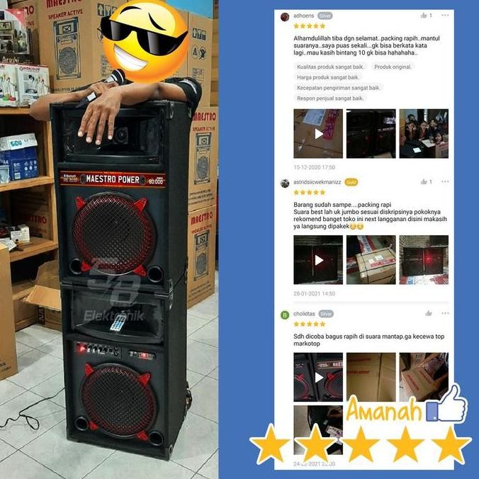 JH8 SPEAKER AKTIF 12 INCH INCHI BLUETOOTH BASS MANTAB SUBWOOFER 1285 POWER LEBIH ENAK DARI POLYTRON 