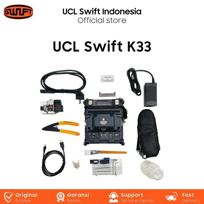 Fusion Splicer Ucl Swift K33 (Tool Penyambung Fiber Optic) New Stok