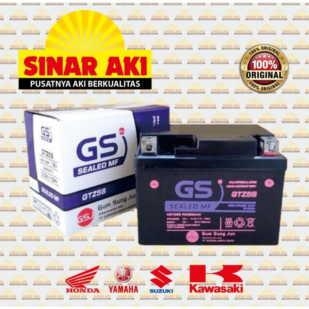 Berkualitas Aki Motor Gtz5S Mf Aki Kering Motor Supra X 125 Skywave Shogun 125 Honda Beat Fi Spacy B