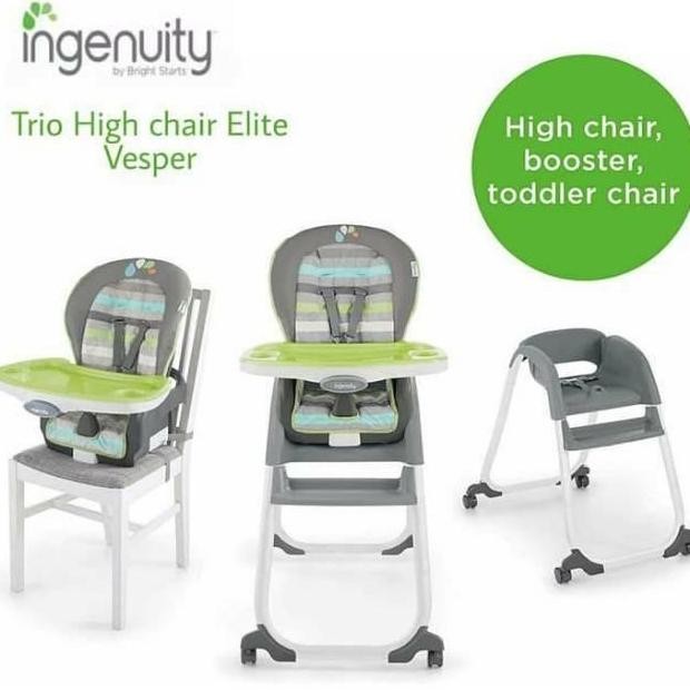 High Chair Kursi Makan Bayi Baby Chair Ingenuity Smartclean Trio 3-In-1 Co