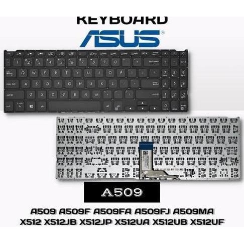 Keyboard Asus Vivobook 15 A509 A509F A509Fa A509Fj A509Ma X509 Hitam New Stok
